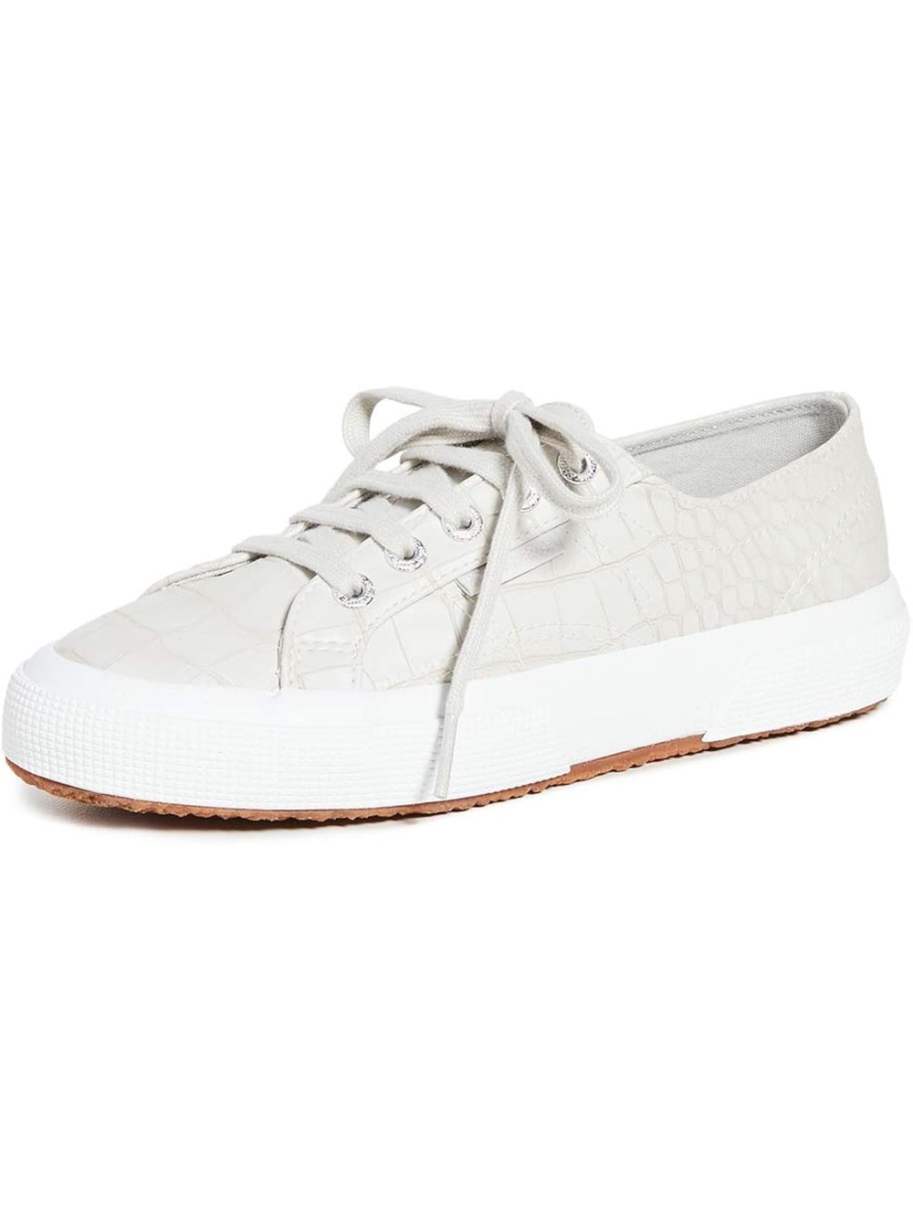 NWT Superga Fantasia Taupe Croc Embossed Sneakers